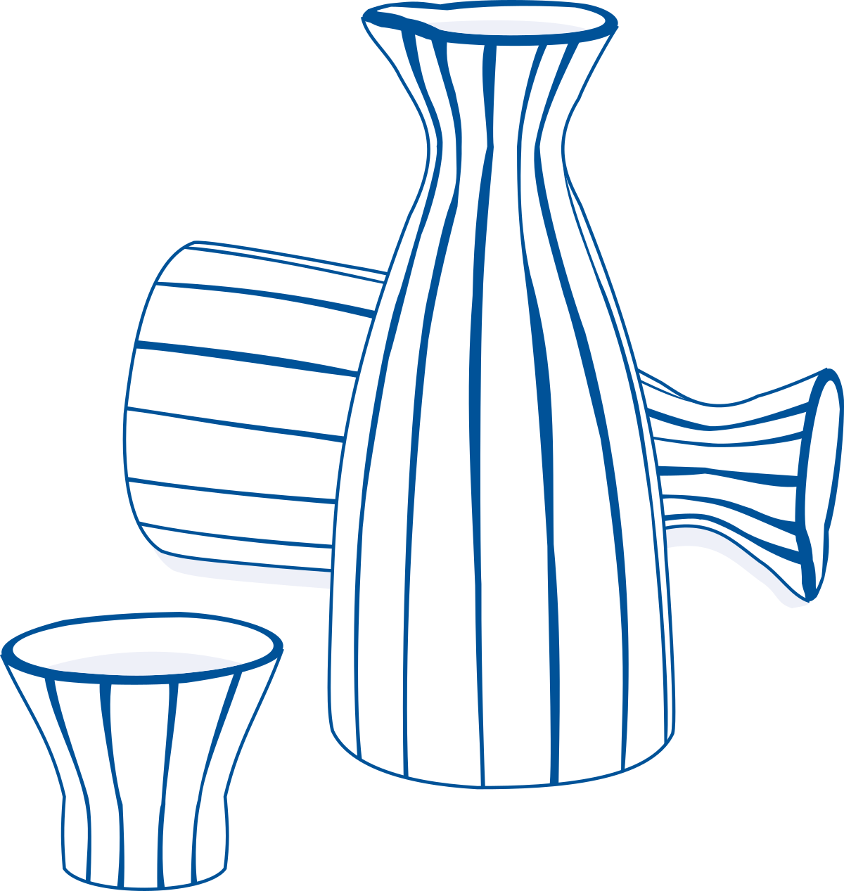 Vase and Two Cups Clipart: Elegant Table Setting Essentials