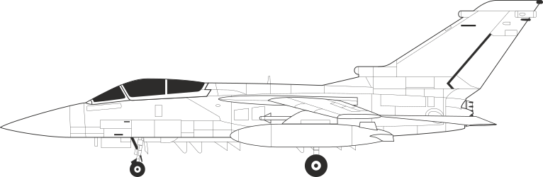 Fighter Jet Clipart on Black Background - Dynamic Aircraft Illustration
