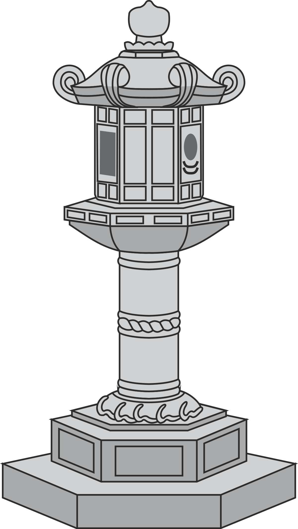 a pagoda with a lantern on top clip art png transparent Pagoda with Lantern: Elegant Clipart for Asian Themes