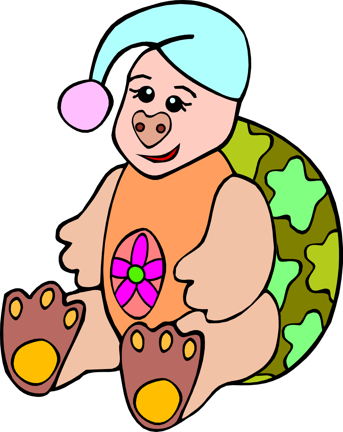 Baby in a Diaper Clipart - Adorable and Whimsical SVG Designs