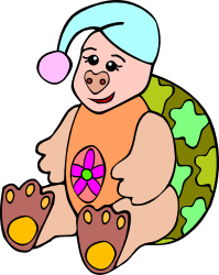 Baby in Diaper Clipart - Adorable and Playful SVG Illustration