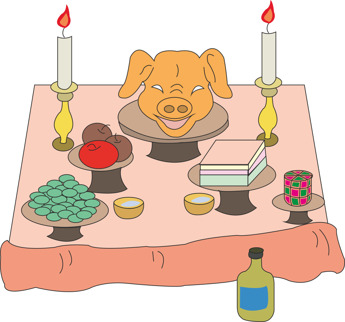 Dog at Table Clipart  Adorable Pet Dining Scene
