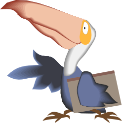 Bird Carrying a Box: Charming Clipart for Your Projects