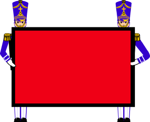 Soldier Holding a Red Banner Clipart - Eye-catching Toy Soldier Illustration