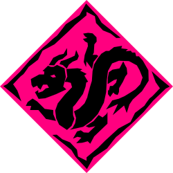 Pink and Black Diamond Clipart Featuring a Central Black Diamond
