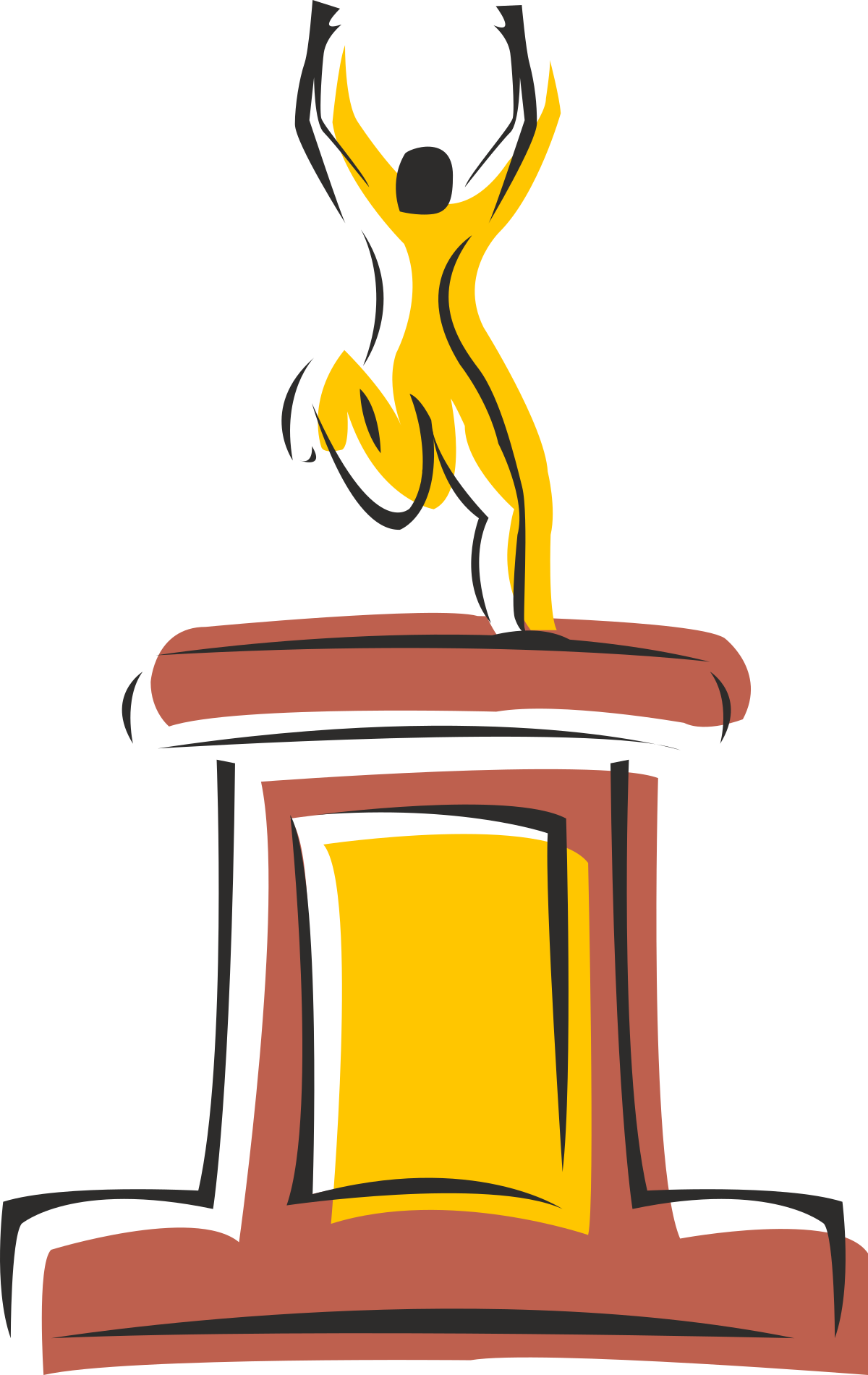 a person standing on top of a podium clip art png transparent Podium Standing Person Clipart - Celebrate Success and Achievements