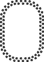 Black and White Leaf Circle Frame for Elegant Designs