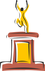 Podium Standing Person Clipart - Celebrate Success and Achievements