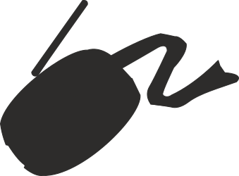 Black and White Bug Silhouette Clipart for Creative Projects