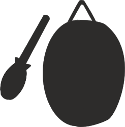 Black and White Drum Clipart - Bold Musical Instrument Illustration
