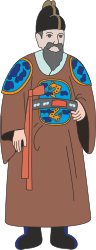 Man in a Robe Holding a Fish Clipart - Unique SVG Illustration