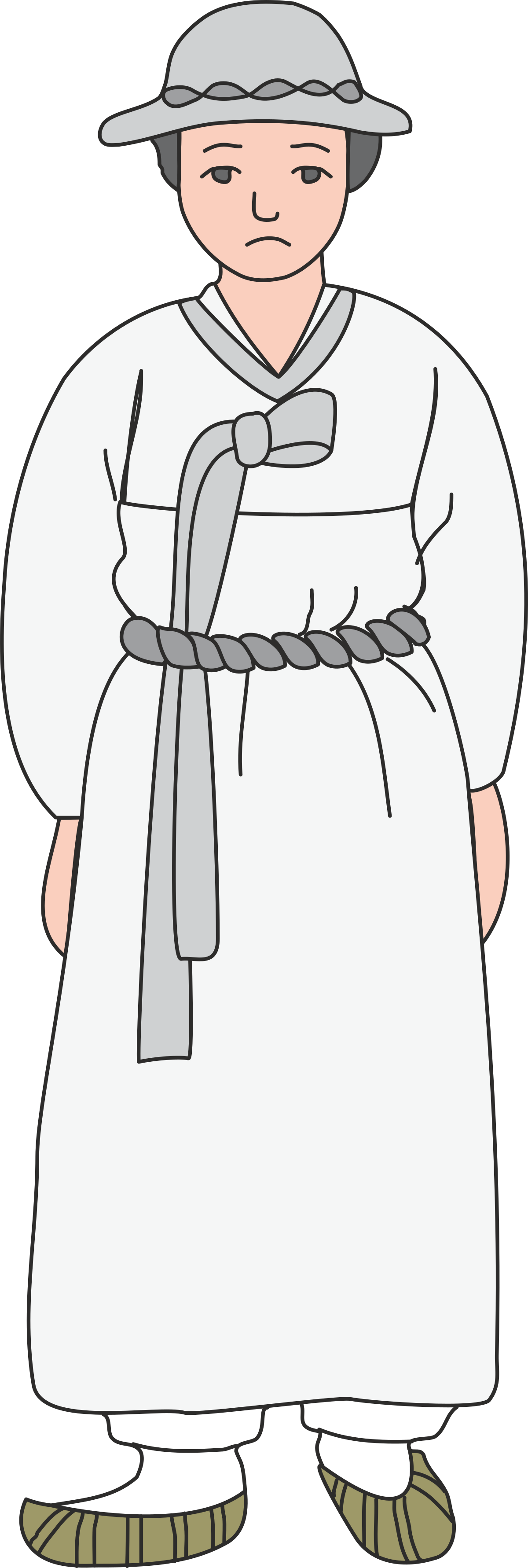 Cartoon Character in White Robe and Hat - Fun Clipart for Your Projects