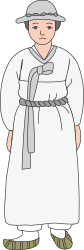Cartoon Character in White Robe and Hat - Fun Clipart for Your Projects