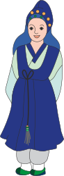 Blue Dress Cartoon Character Clipart for Fun Projects