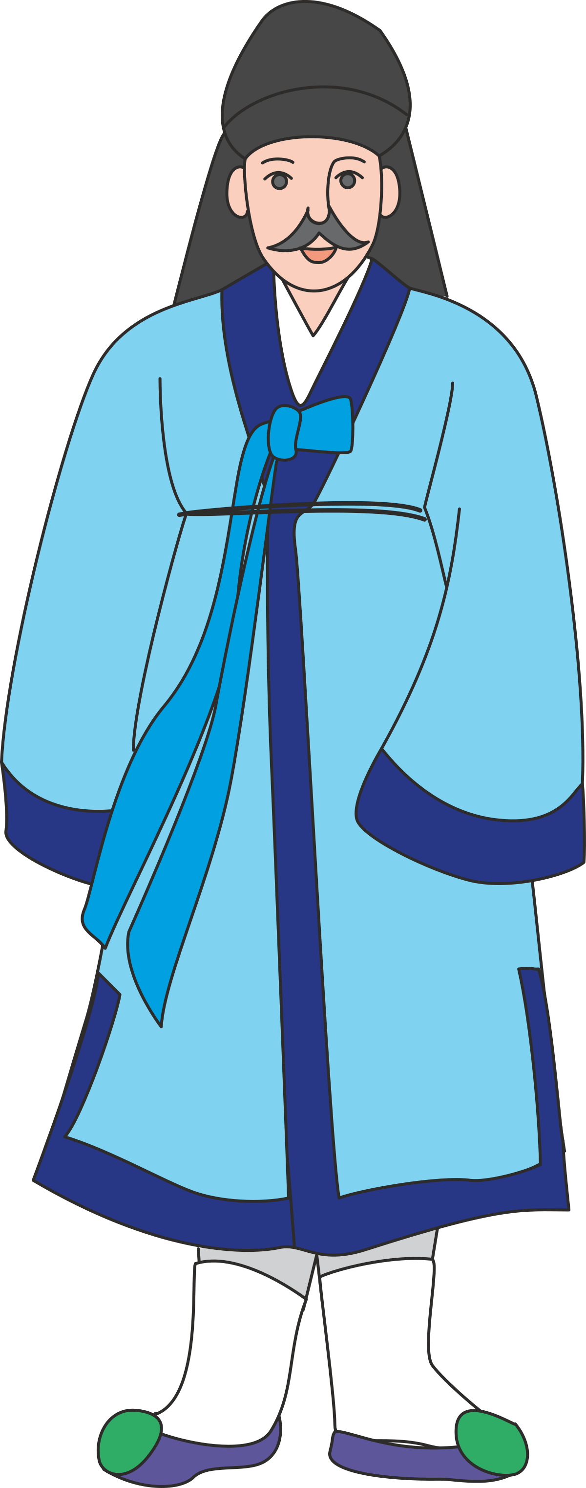 Man in Blue Robe and Hat Clipart for Creative Projects