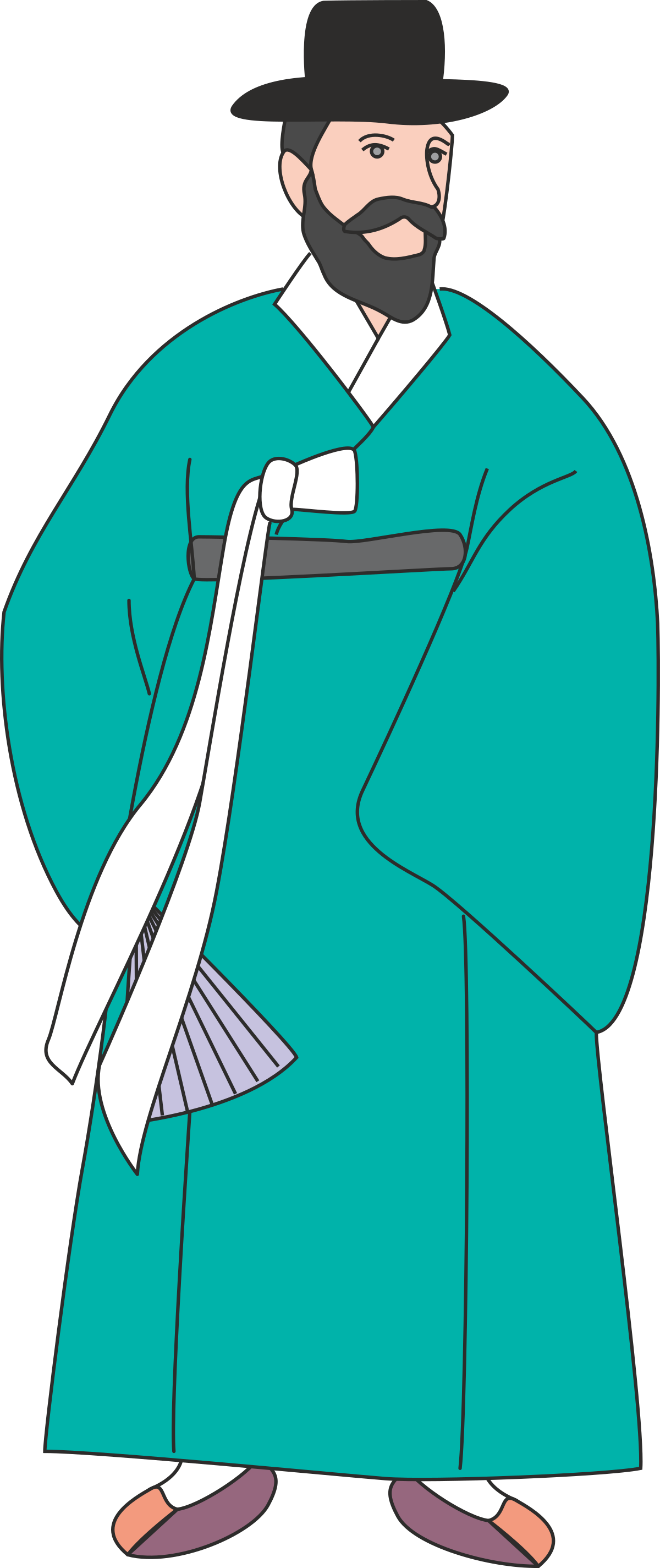 a man in a blue robe and hat clip art png transparent Blue Robe and Hat Clipart of a Man - Unique Character Illustrations