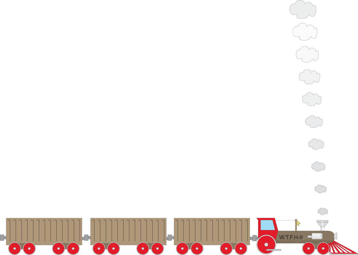 Train Clipart with Red and White Cab - Versatile Borders and Miscellaneous Graphics