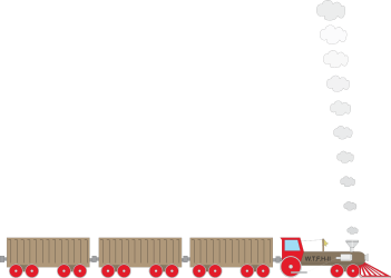 Train Clipart with Red and White Cab - Versatile Borders and Miscellaneous Graphics