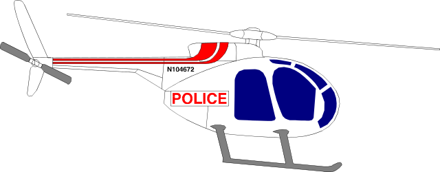 Police Helicopter Clipart: Dynamic Emergency Response Art