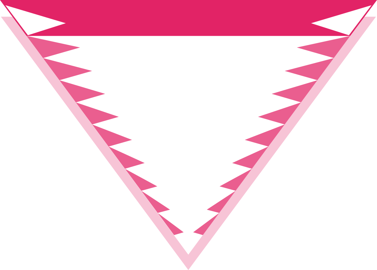 Pink Triangle with White Triangles Clipart - Vibrant Borders and Miscellaneous Designs