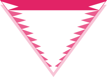 Pink Triangle with White Triangles Clipart - Vibrant Borders and Miscellaneous Designs