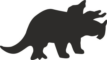 Rhino Silhouette on Black Background - Striking Clipart Design