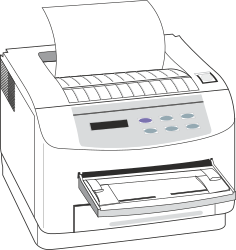 Printer with Paper Roll Clipart: Perfect for Creative Projects