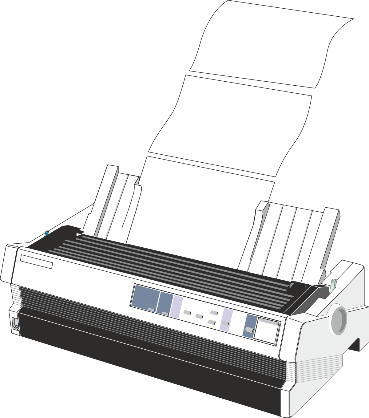 Printer with Paper - High-Quality Clipart for Your Projects