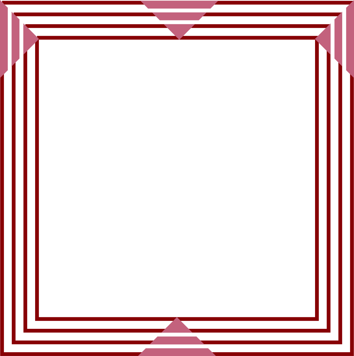 Red Border Square Frame Clipart for Creative Designs