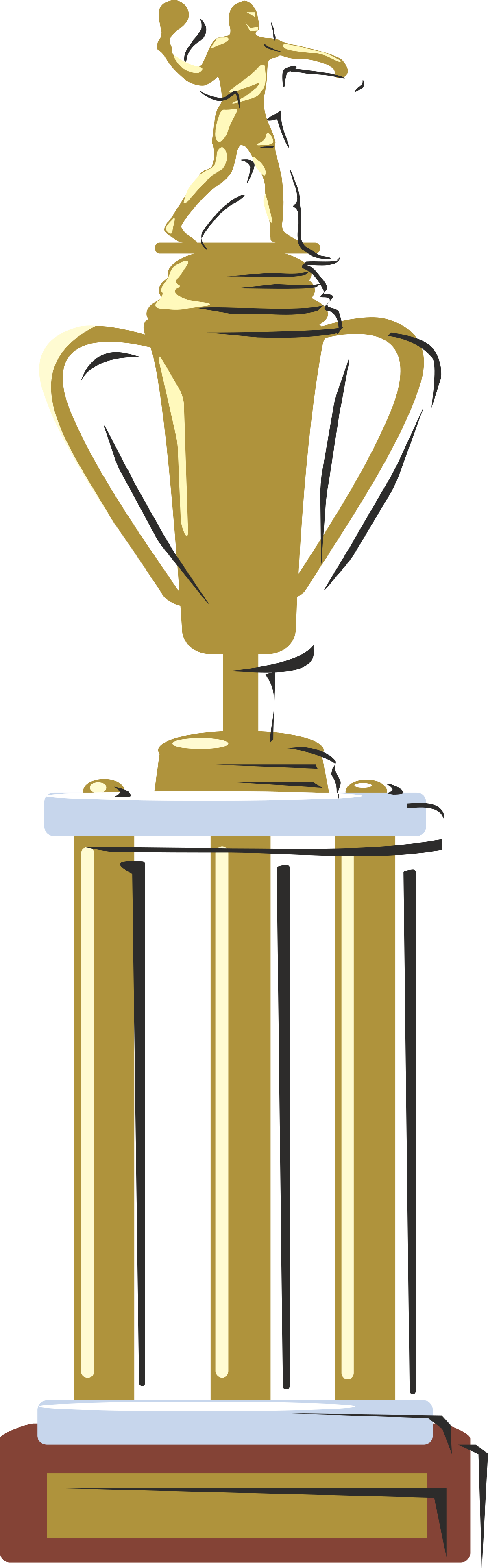 Trophy Clipart with Glimmering Gold Top for Celebration and Achievement