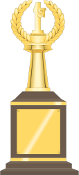 Gold Trophy with Laurel Wreath - Perfect Clipart for Celebrations