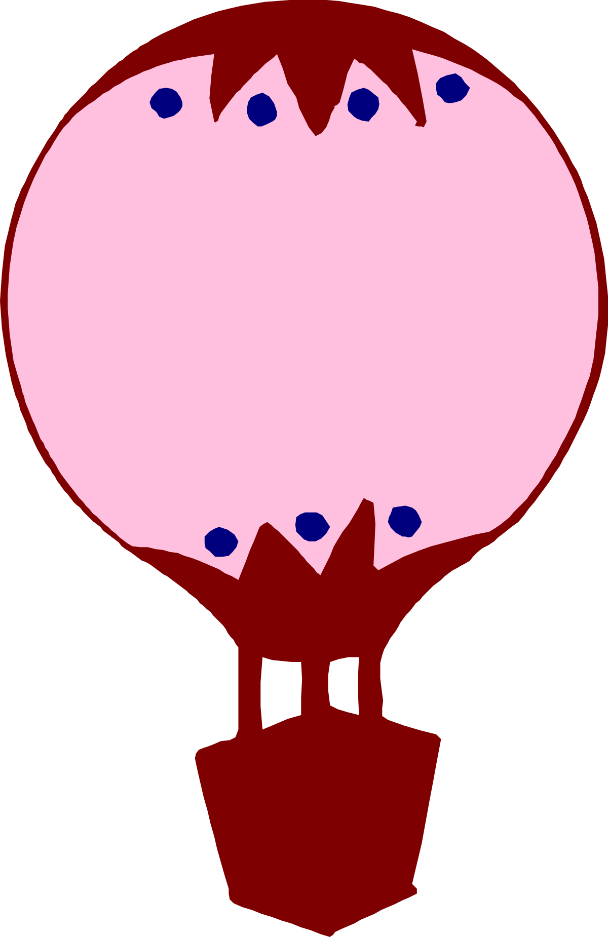 Pink Balloon with Blue Dots - Fun Clipart for Celebrations