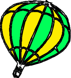 Green and Yellow Hot Air Balloon Clipart for Stunning Visuals