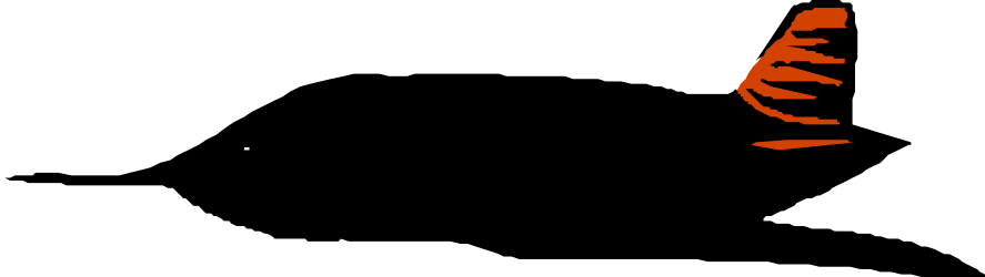 Chinese Character Clipart: Black and Orange Elegance