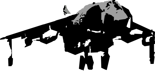 Silhouette of a Bearded Man - Black and White Clipart