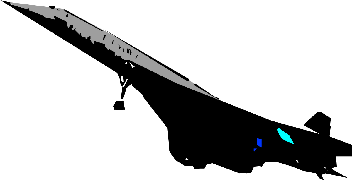 Black and White Plane Clipart - Elegant Aviation Graphics