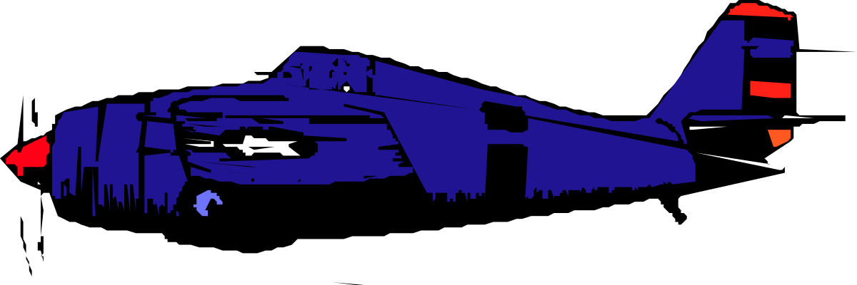 a blue and red airplane with a red tail clip art png transparent Blue and Red Airplane with Red Tail Clipart