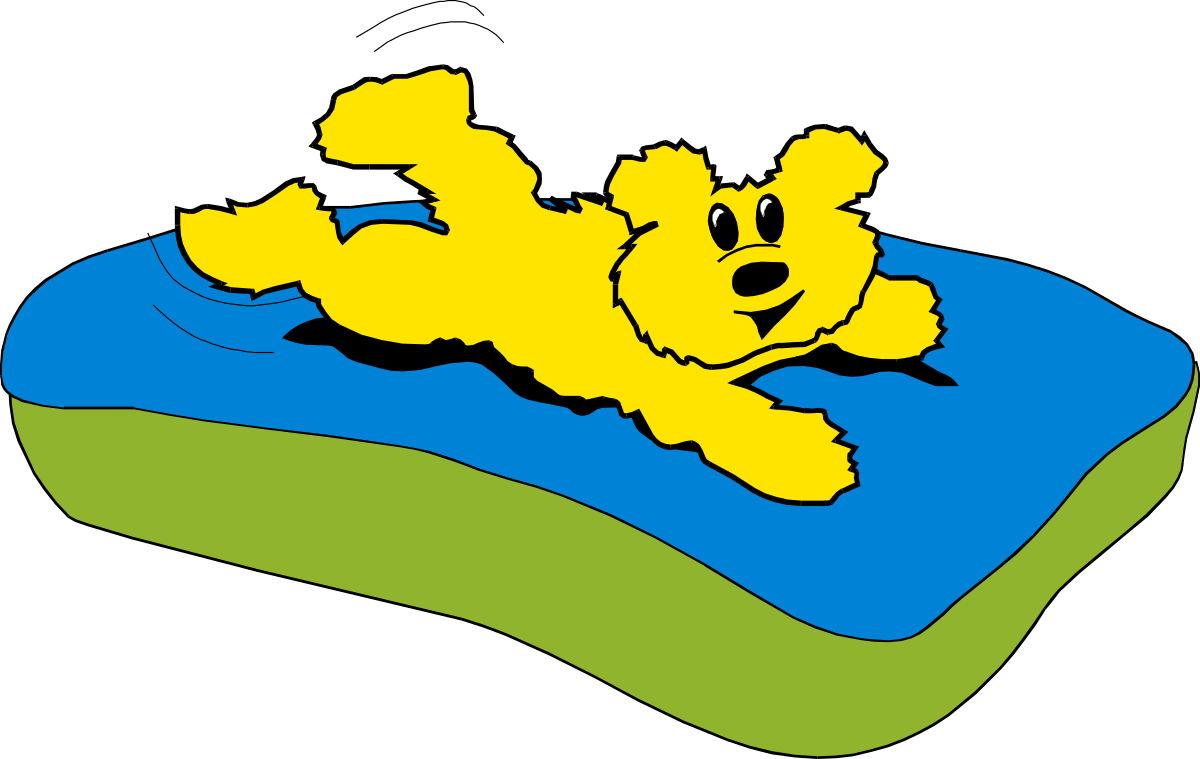 Yellow Bear Map of the United States Clipart
