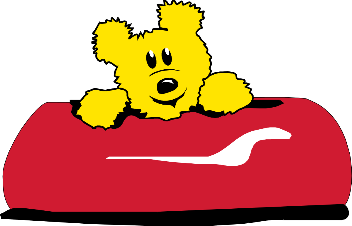 a cartoon bear sitting on a red pillow clip art png transparent Cartoon Bear Sitting on Red Pillow - Whimsical Clipart for Fun Designs