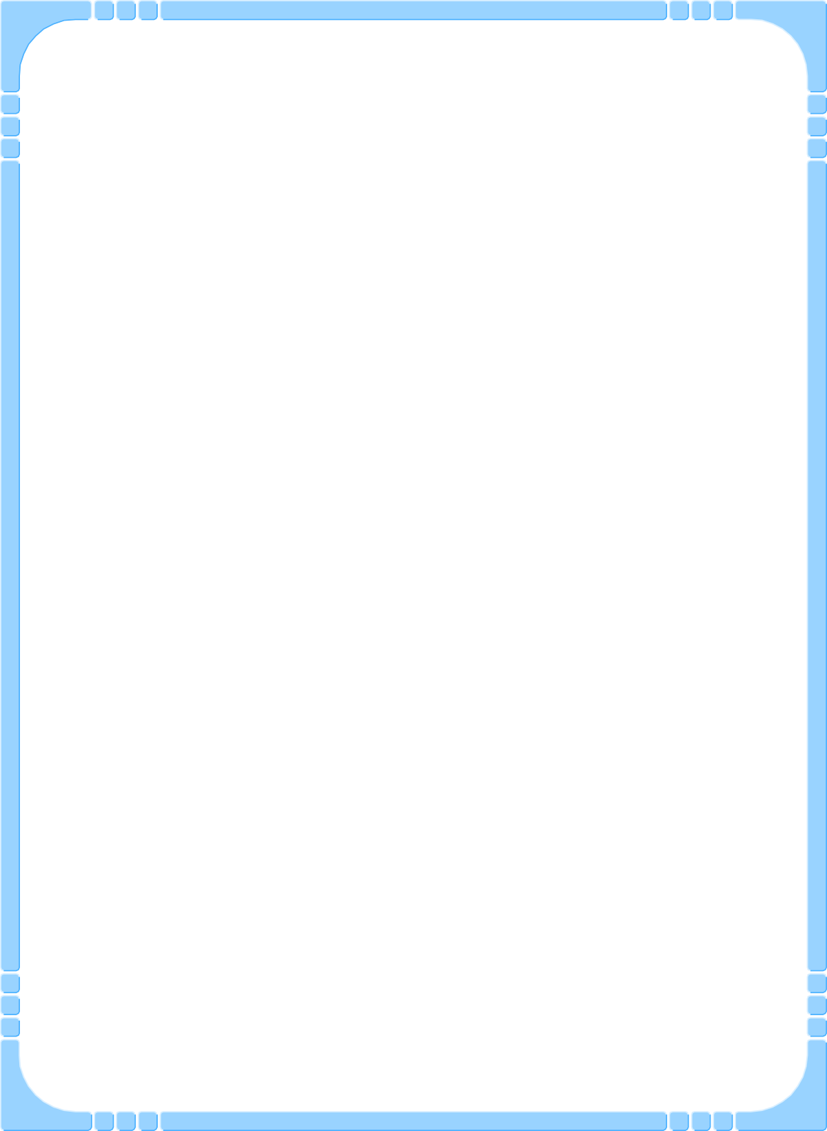 Blue Border Square Frame Clipart - Versatile Design for Creative Projects