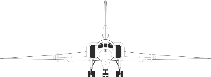 Jet Clipart in Striking Black and White