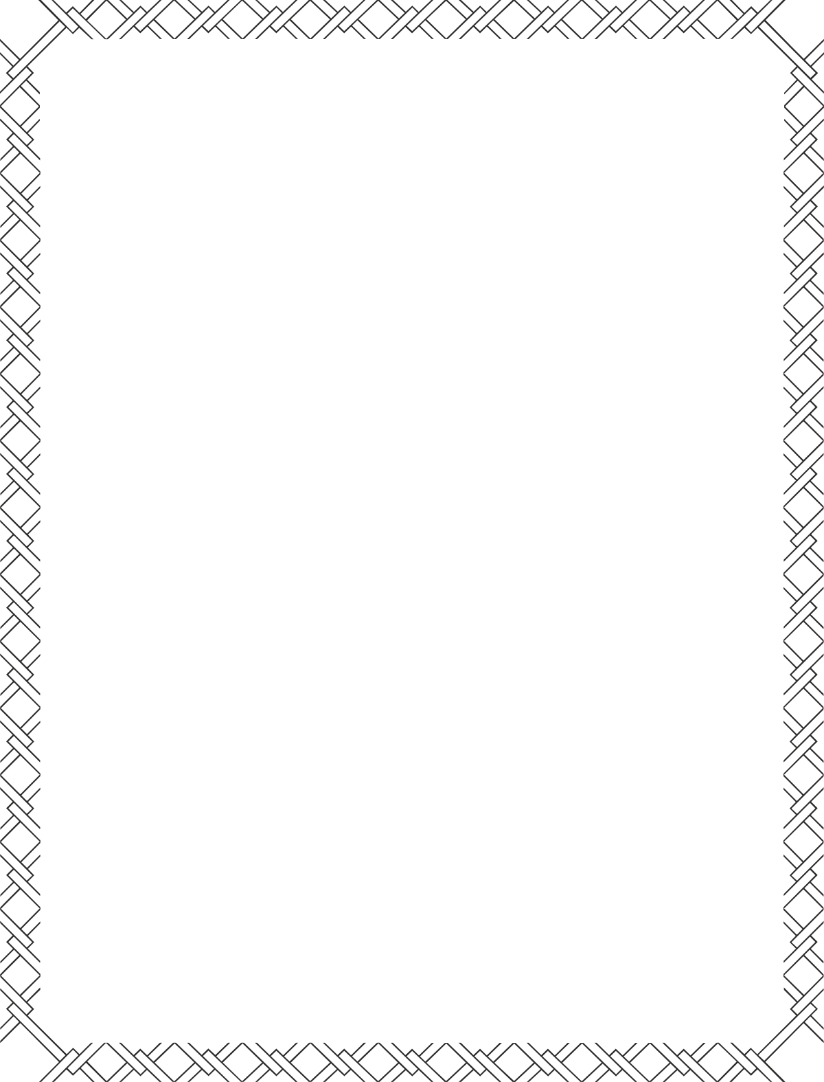 Borders and Frames Clipart - Black and White Twist Pattern Design