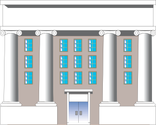 Building with Columns and Door Clipart for Elegant Designs