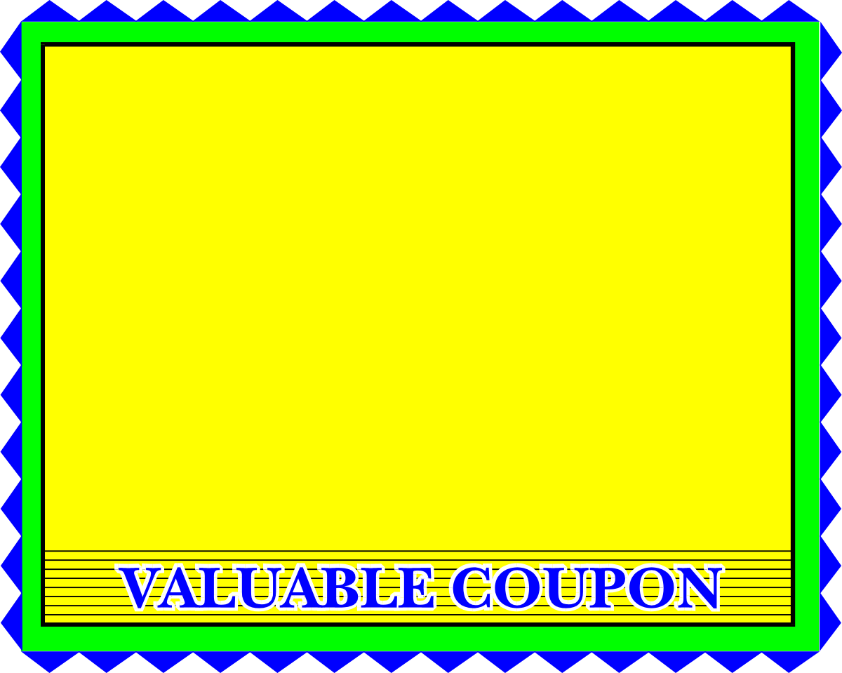 Yellow Square with Black and White Border Clipart - Versatile Decorative Element