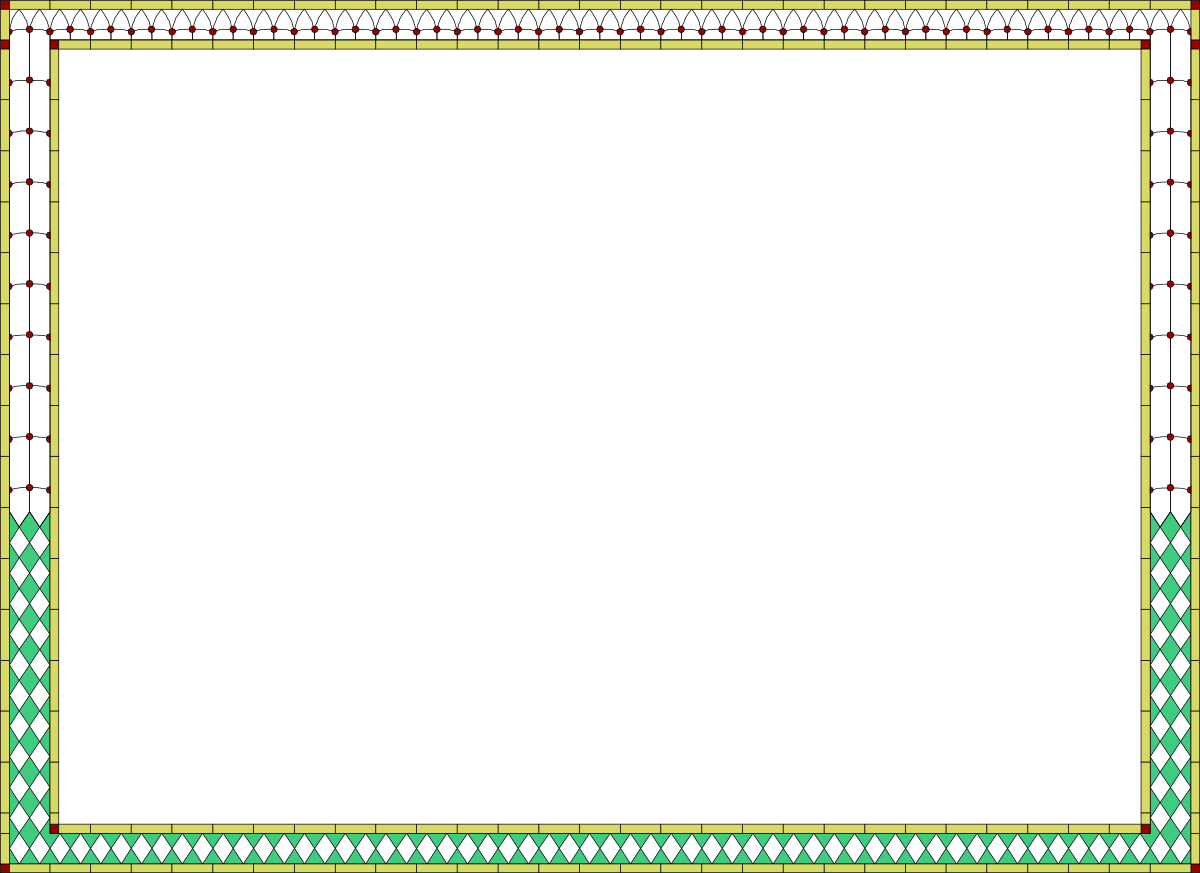 Square Frame with Pattern | Decorative Borders and Frames Clipart