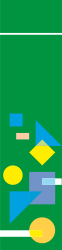 Borders and Bars Clipart with Vibrant Green Background and Yellow-Blue Pattern