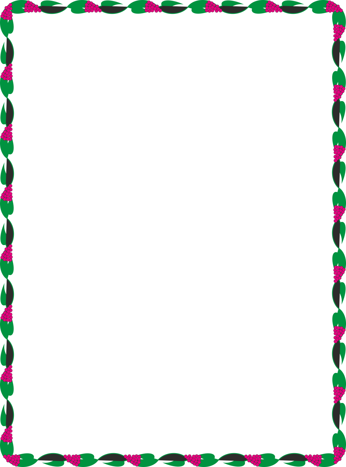 Vibrant Green and Red Vine Borders Clipart for Creative Designs