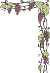 Vine Borders with Grapes | Elegant Plant Clipart for Creative Designs
