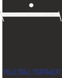 Volleyball Tournament Logo Clipart - Dynamic Borders & Leisure Themes