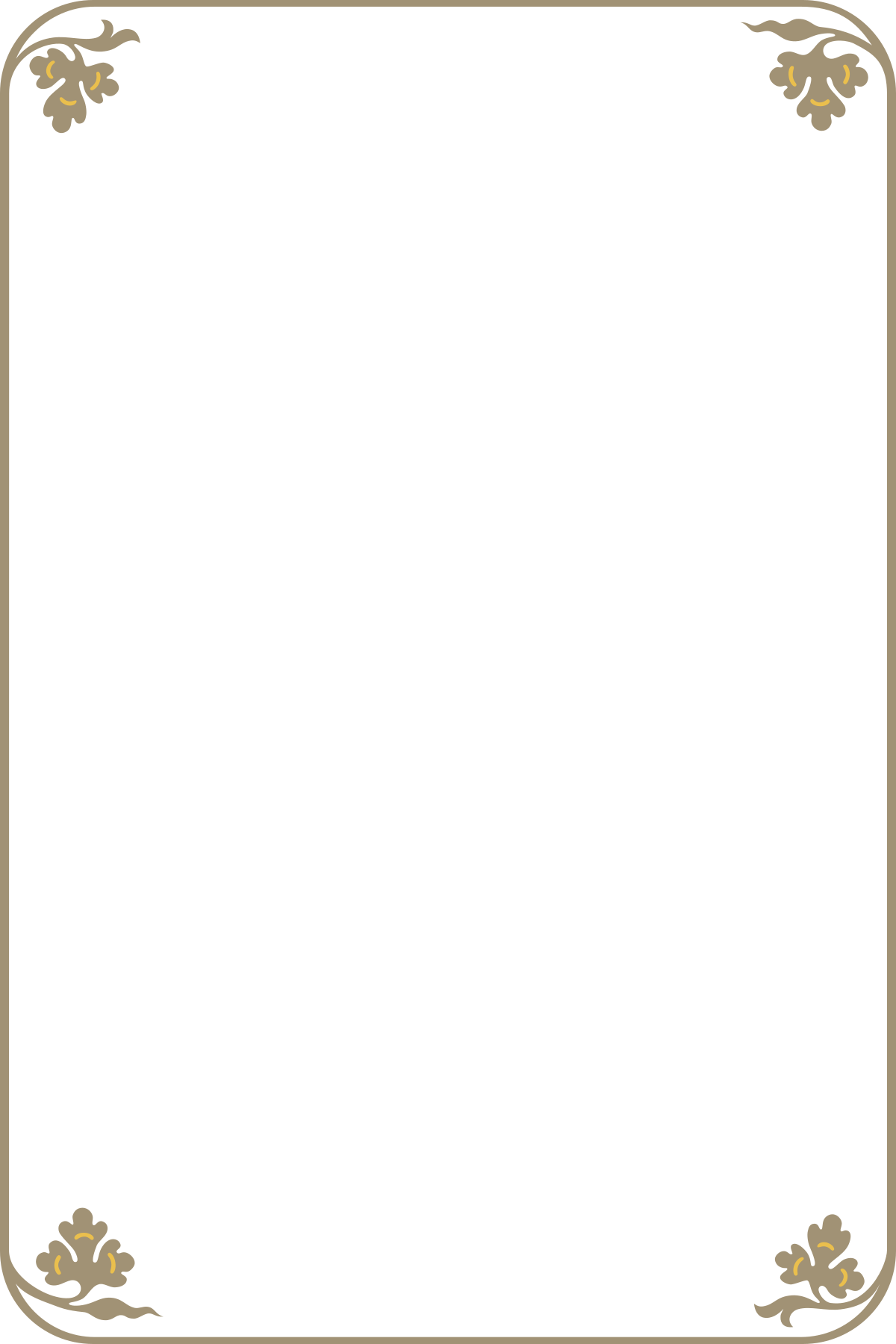 a gold frame with a black background clip art png transparent Elegant Gold Frame with Decorative Borders and Plants for SVG Clipart